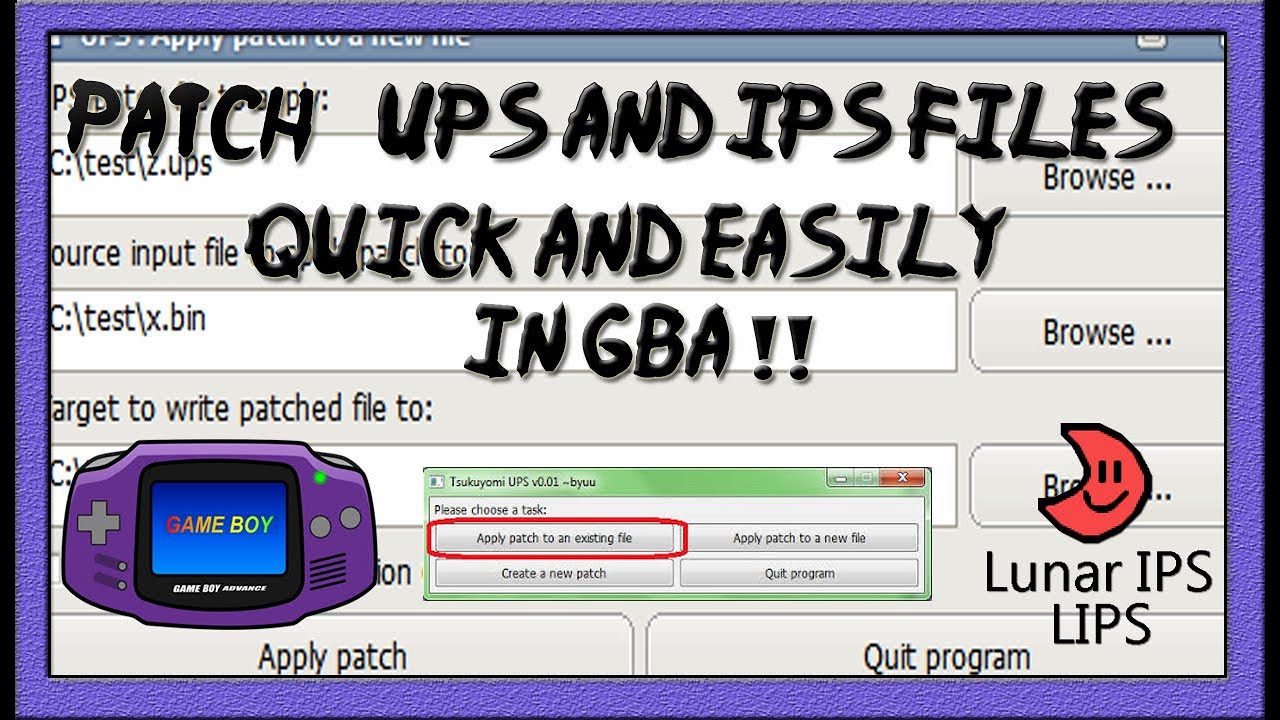 how to patch ups gba